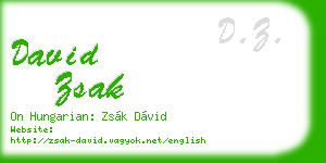david zsak business card